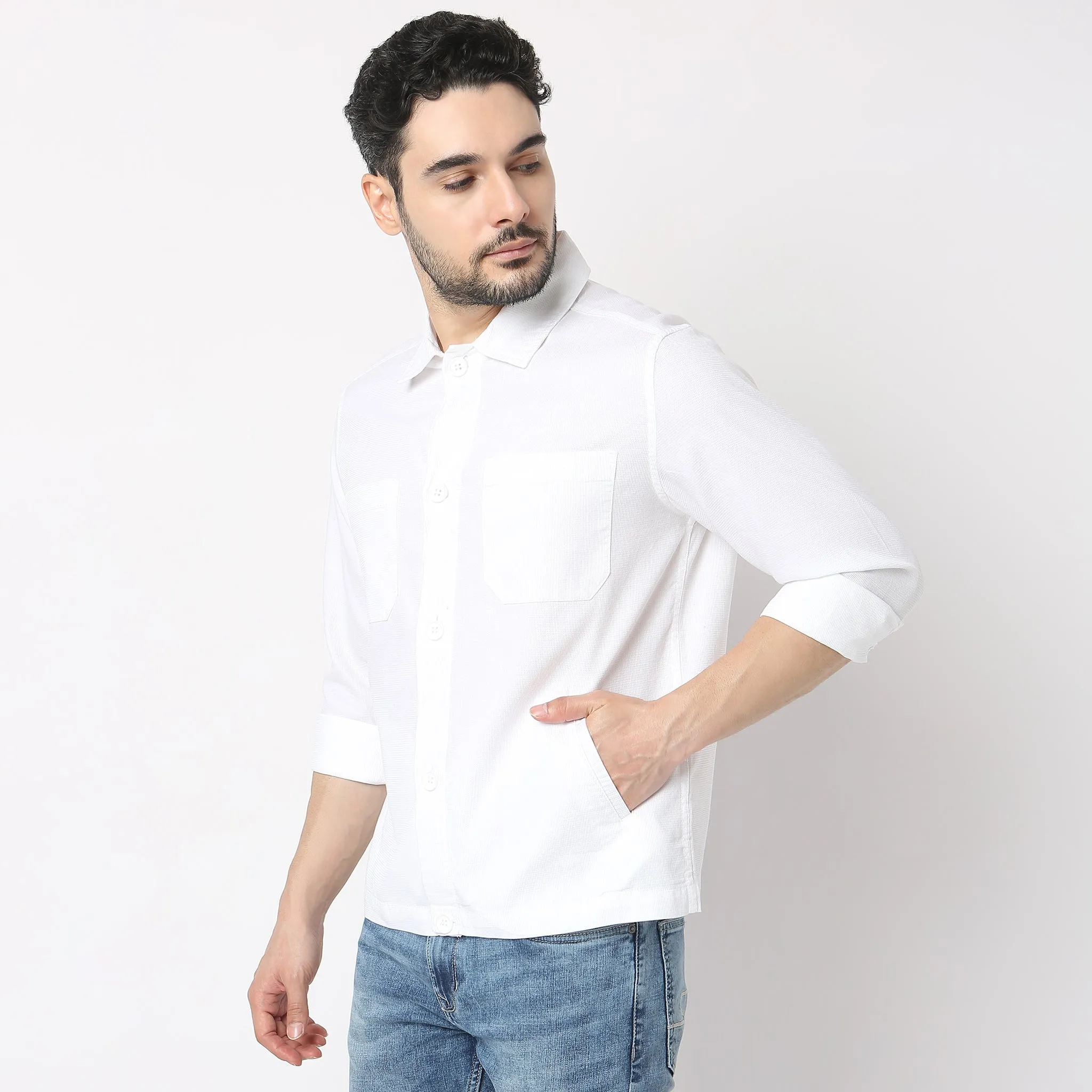 The Shacket : Modern Look "Shirt Jacket" Pure Cotton - Regular Fit