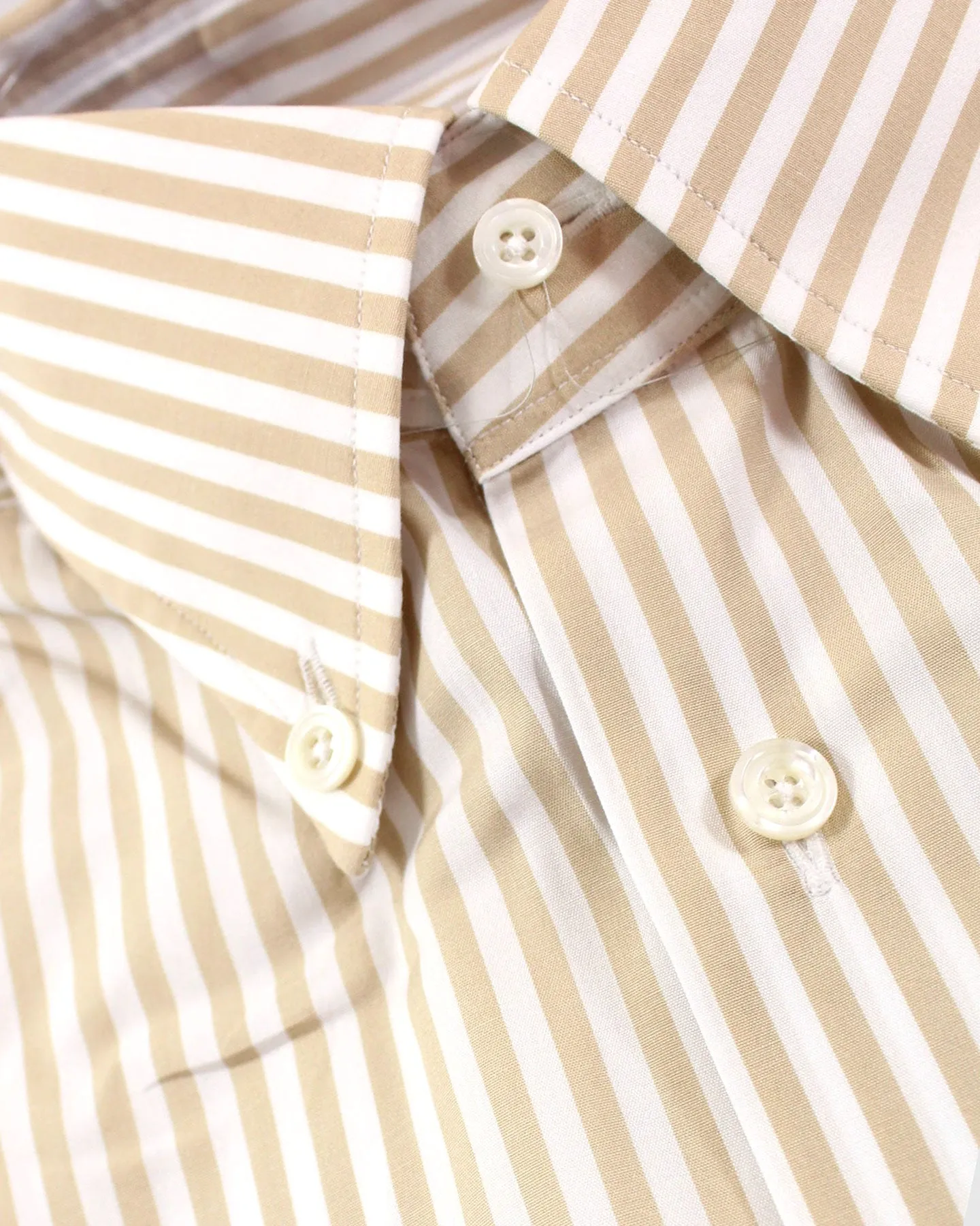 Tom Ford Button-Down Shirt Beige White Stripes - Button Down 39 - 15 1/2 BLACK FRIDAY SALE