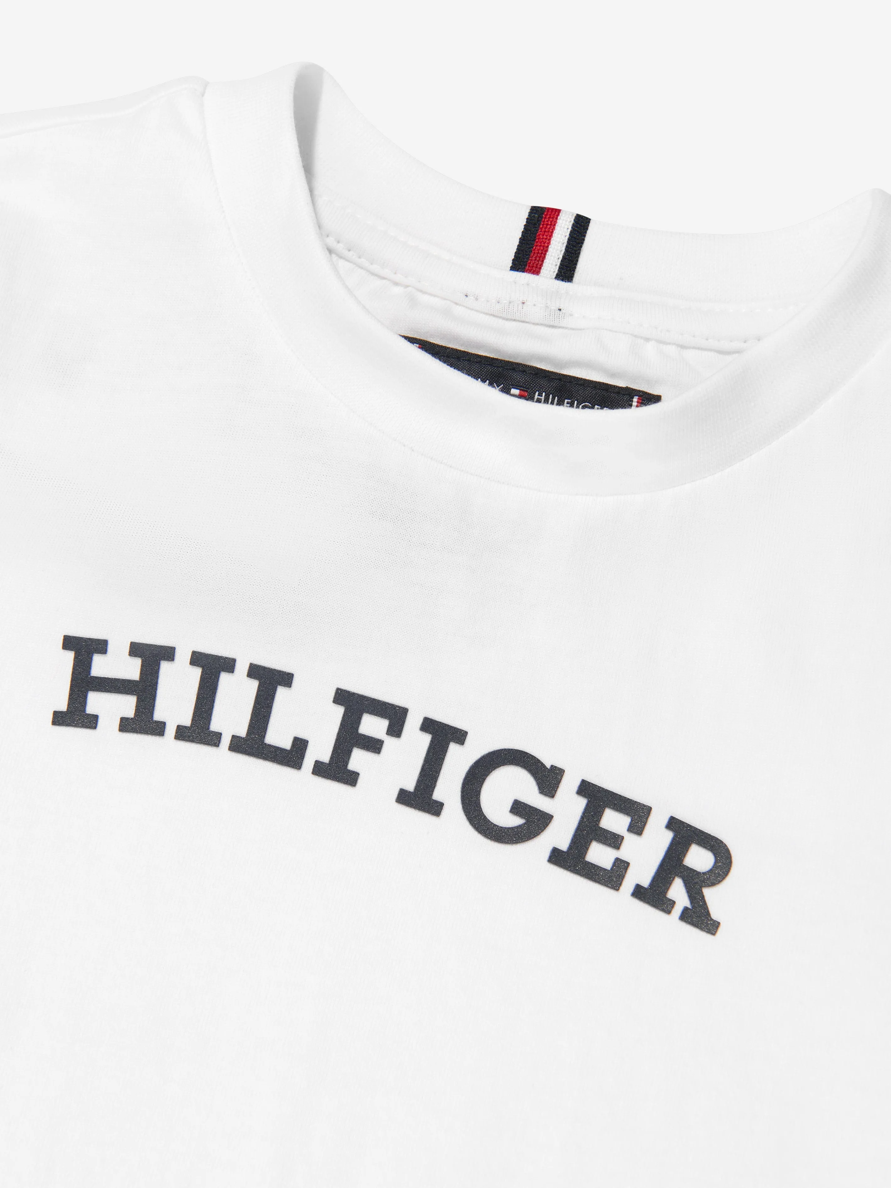 Tommy Hilfiger Boys Hilfiger Arched T-Shirt in White