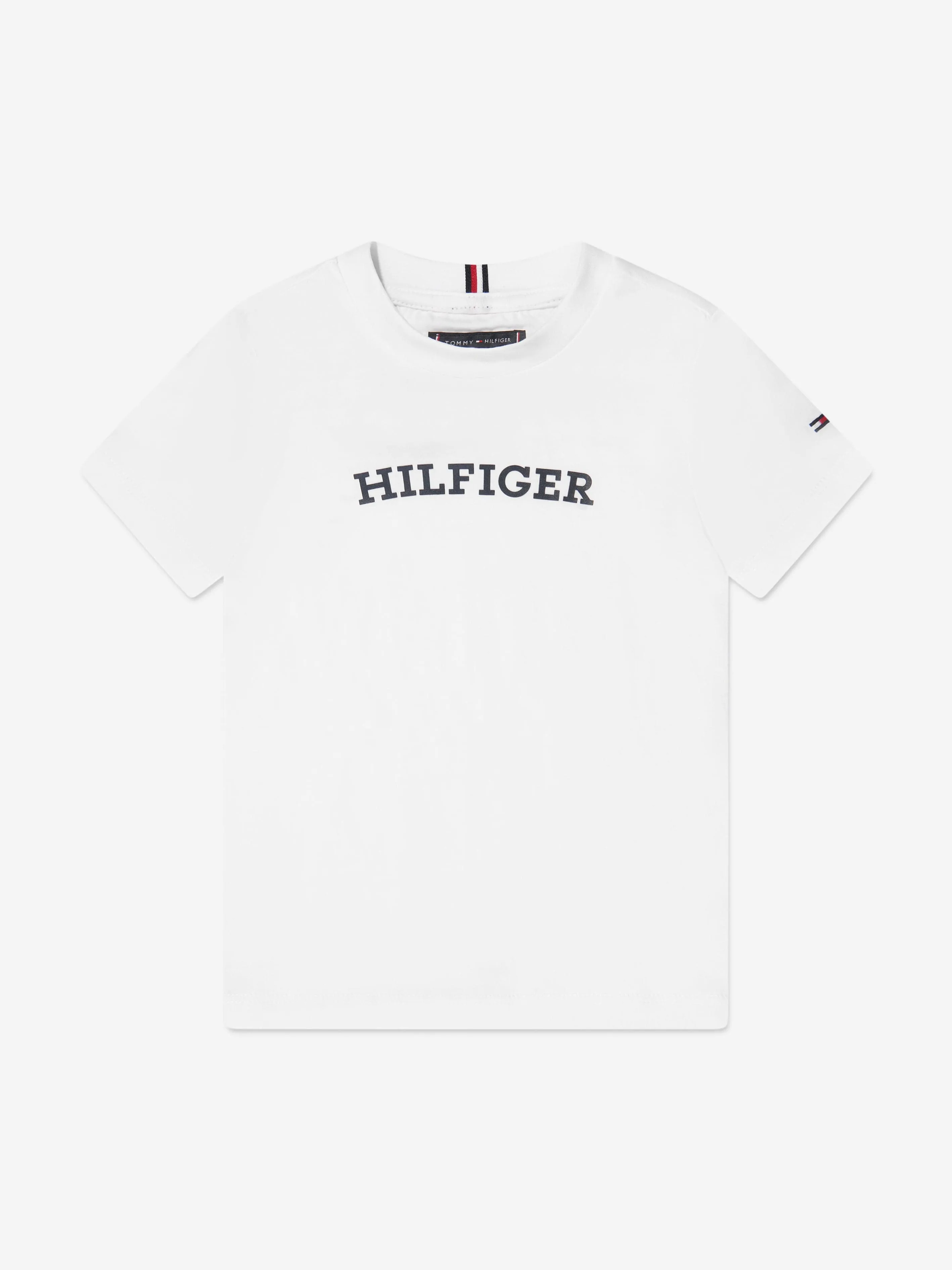 Tommy Hilfiger Boys Hilfiger Arched T-Shirt in White