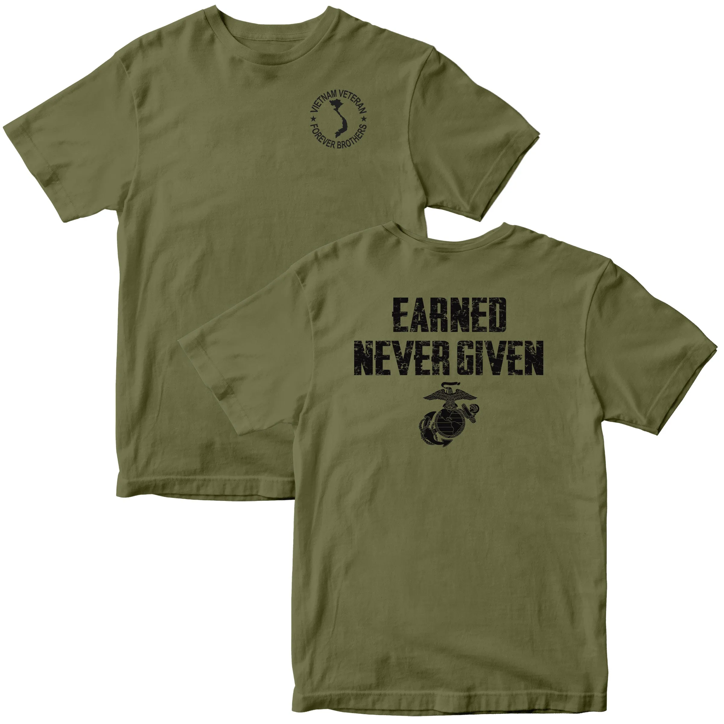 Vietnam Brothers Earned Never Given 2-Sided Tee