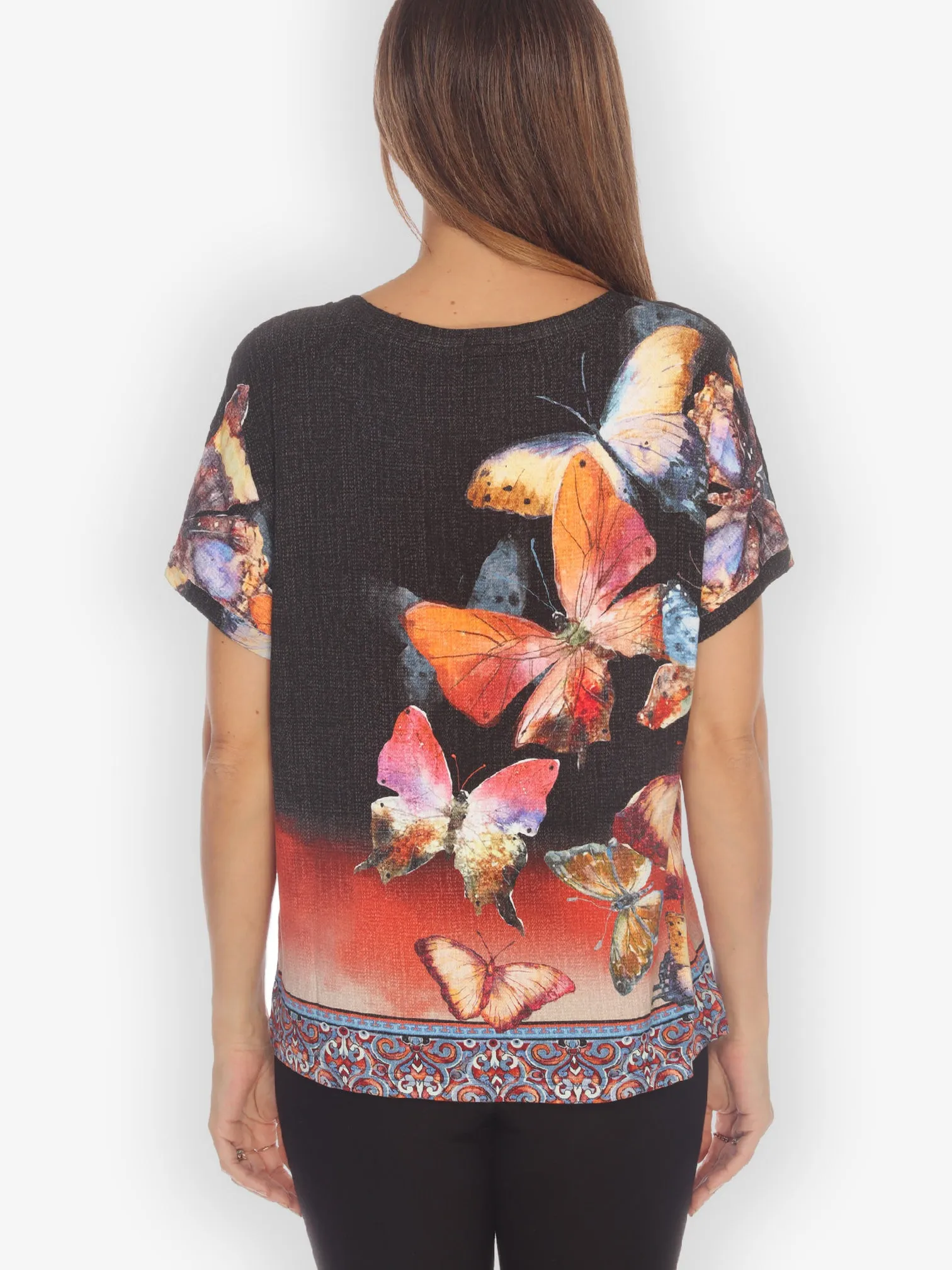 Vintage Butterfly Cap Sleeves Tee