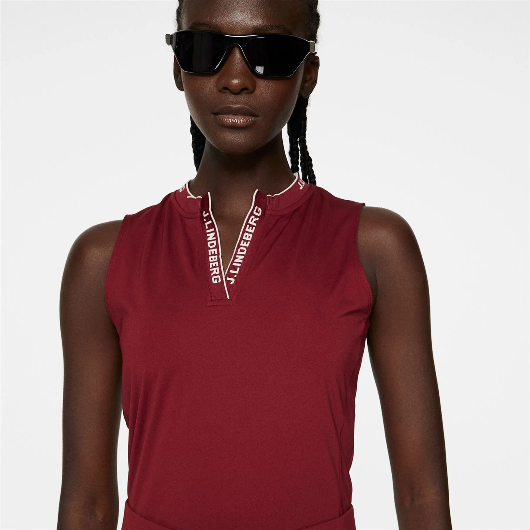 Womens Leya Sleeveless Top Cabernet - AW24