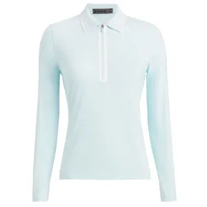 Womens Silky Tech Nylon Quarter Zip Polo Daybreak - SS24