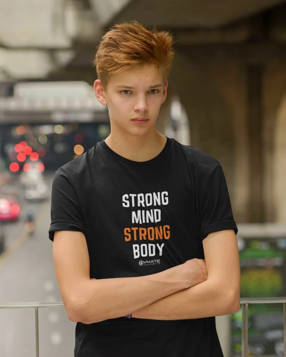 Youth/Kids Slogan T shirts 'Strong Mind Strong Body'